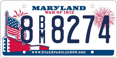 MD license plate 8BM8274