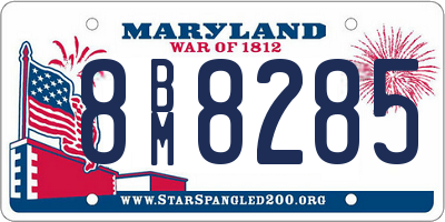 MD license plate 8BM8285