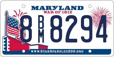 MD license plate 8BM8294