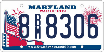 MD license plate 8BM8306