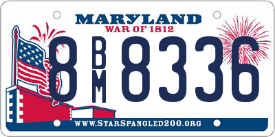 MD license plate 8BM8336