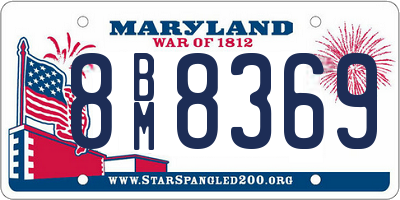 MD license plate 8BM8369