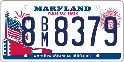 MD license plate 8BM8379