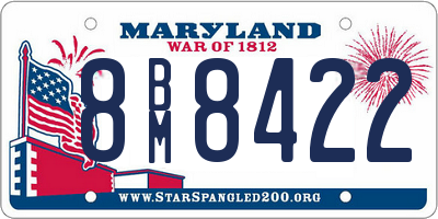 MD license plate 8BM8422