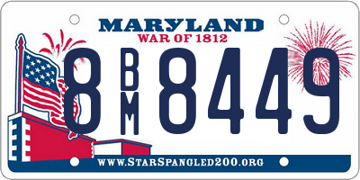 MD license plate 8BM8449