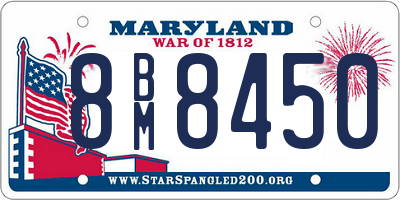 MD license plate 8BM8450