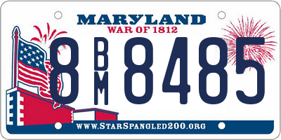 MD license plate 8BM8485