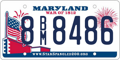 MD license plate 8BM8486