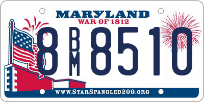 MD license plate 8BM8510