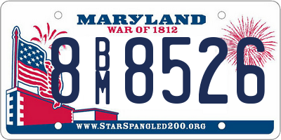 MD license plate 8BM8526