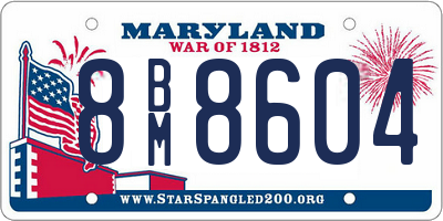 MD license plate 8BM8604