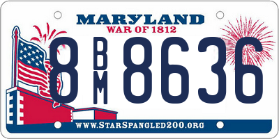 MD license plate 8BM8636