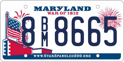MD license plate 8BM8665