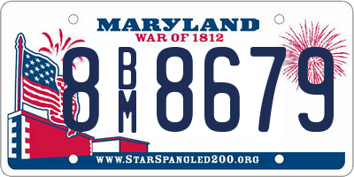 MD license plate 8BM8679