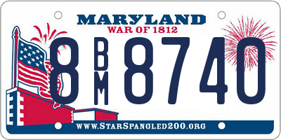 MD license plate 8BM8740
