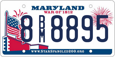 MD license plate 8BM8895