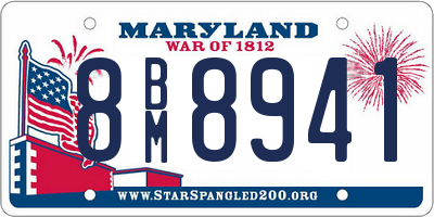 MD license plate 8BM8941
