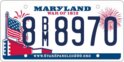 MD license plate 8BM8970