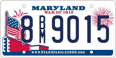 MD license plate 8BM9015