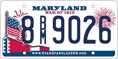 MD license plate 8BM9026