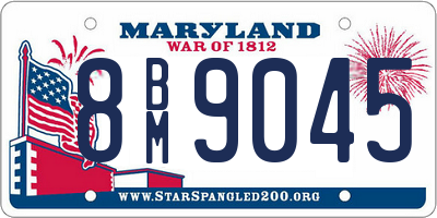 MD license plate 8BM9045