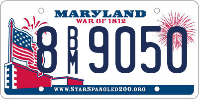 MD license plate 8BM9050