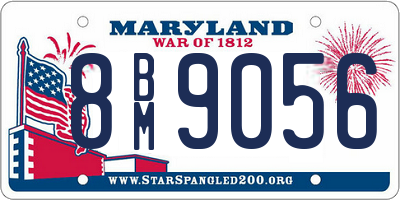 MD license plate 8BM9056