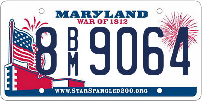 MD license plate 8BM9064