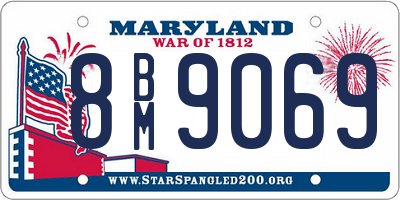 MD license plate 8BM9069