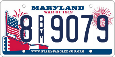 MD license plate 8BM9079