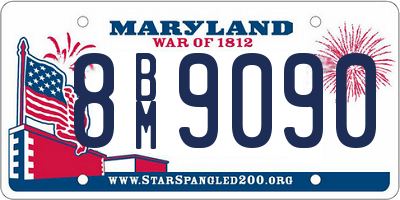 MD license plate 8BM9090