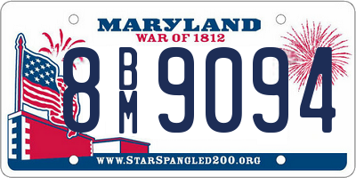 MD license plate 8BM9094