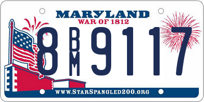 MD license plate 8BM9117