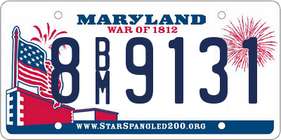 MD license plate 8BM9131