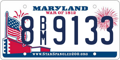 MD license plate 8BM9133