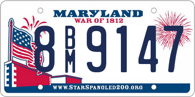 MD license plate 8BM9147
