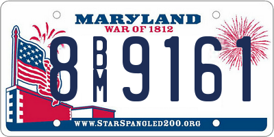 MD license plate 8BM9161