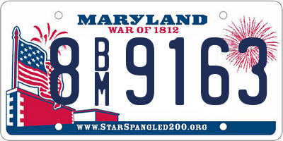 MD license plate 8BM9163