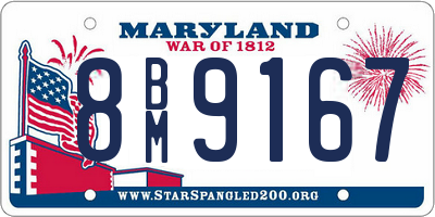 MD license plate 8BM9167