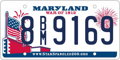 MD license plate 8BM9169