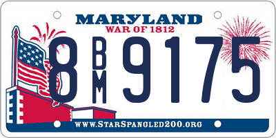 MD license plate 8BM9175