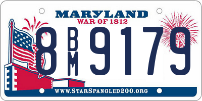 MD license plate 8BM9179