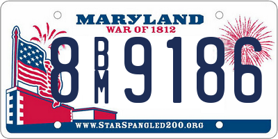 MD license plate 8BM9186