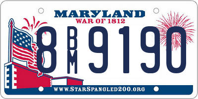 MD license plate 8BM9190