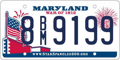 MD license plate 8BM9199