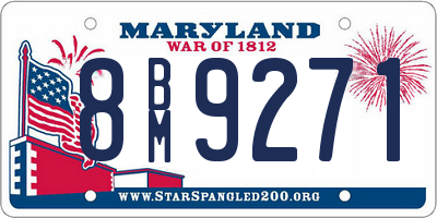 MD license plate 8BM9271