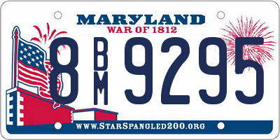 MD license plate 8BM9295