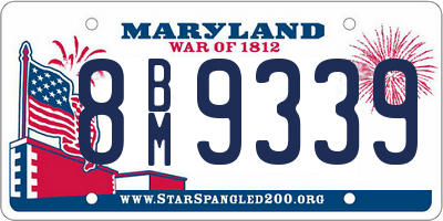 MD license plate 8BM9339