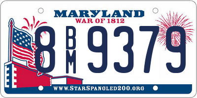 MD license plate 8BM9379