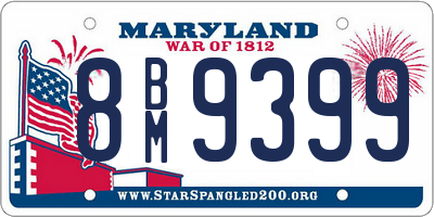 MD license plate 8BM9399